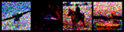 CIFAR10 images after adding gaussian noise