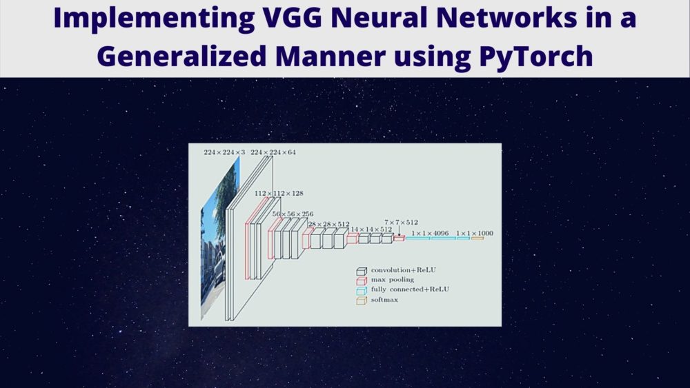 Implementing VGG Neural Networks in a Generalized Manner using PyTorch