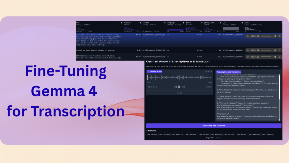 Fine-Tuning Gemma 4 for Transcription