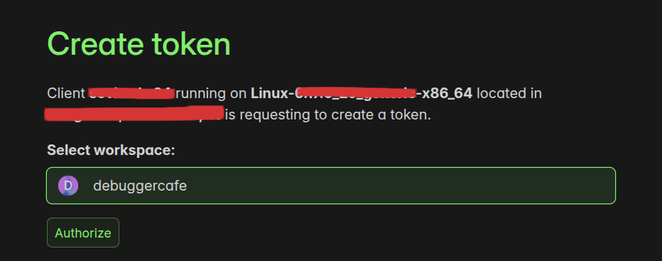 Modal setup page.