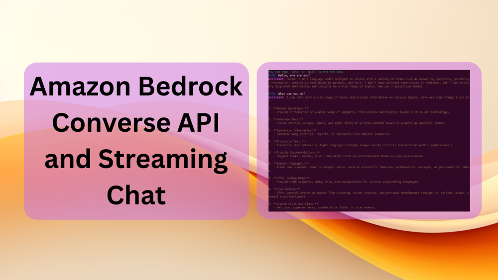 Amazon Bedrock Converse API and Streaming Chat