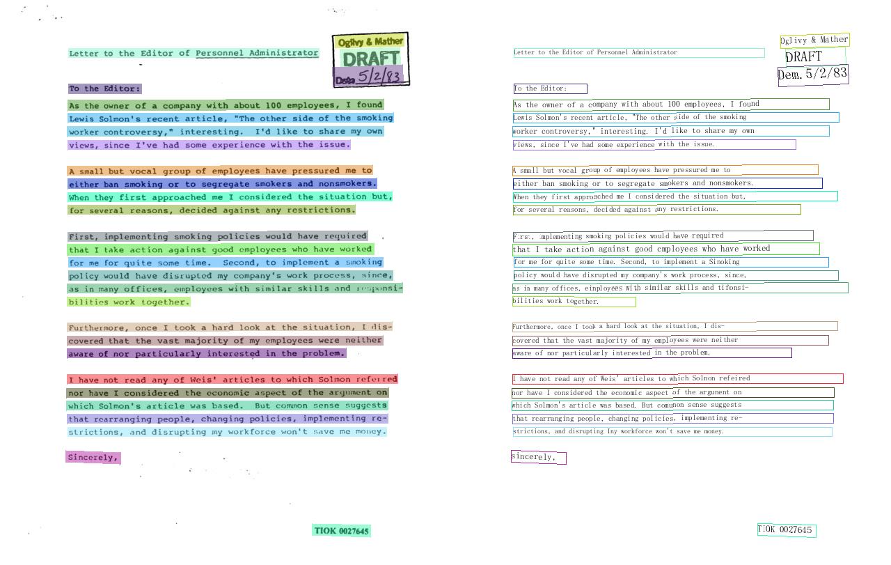 Sample OCR result with text detection and text recognition using PP-OCRv6 Tiny model.